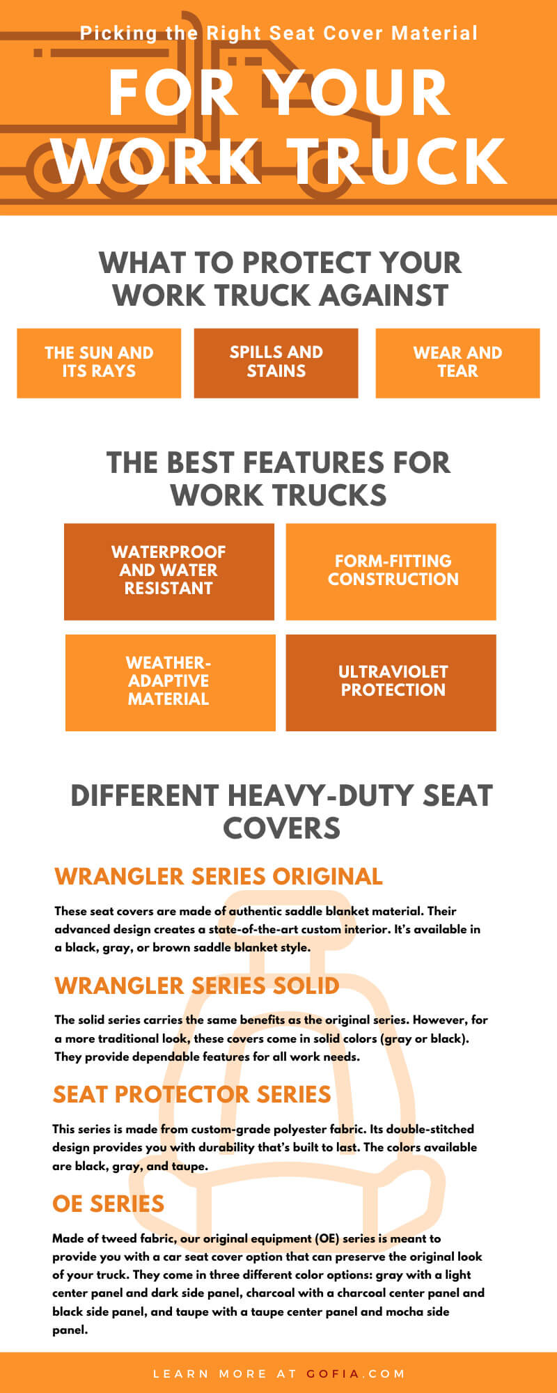 Picking the Right Seat Cover Material for Your Work Truck